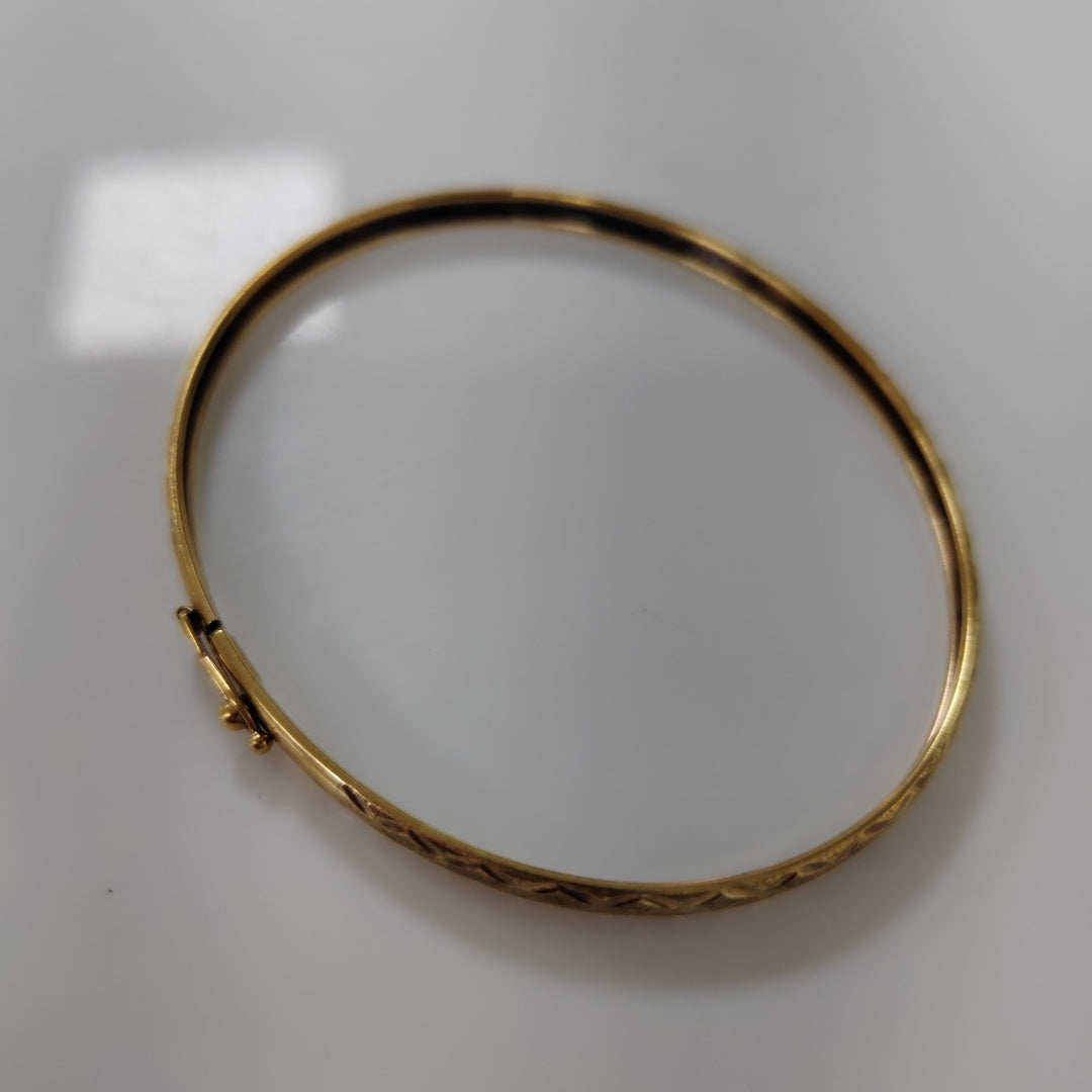 PULSERA RIGIDA ORO 14 K 3.7 GRMS (SEMINUEVO)