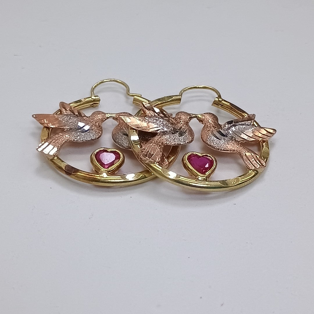 ARRACADAS PAR ORO 14 K 3.4 GRMS (SEMINUEVO)