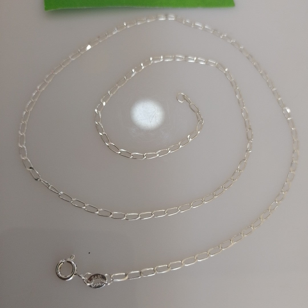 CADENA TEJIDO ESLABONES PLATA .925 50 CM 2.6 GR (NUEVO)