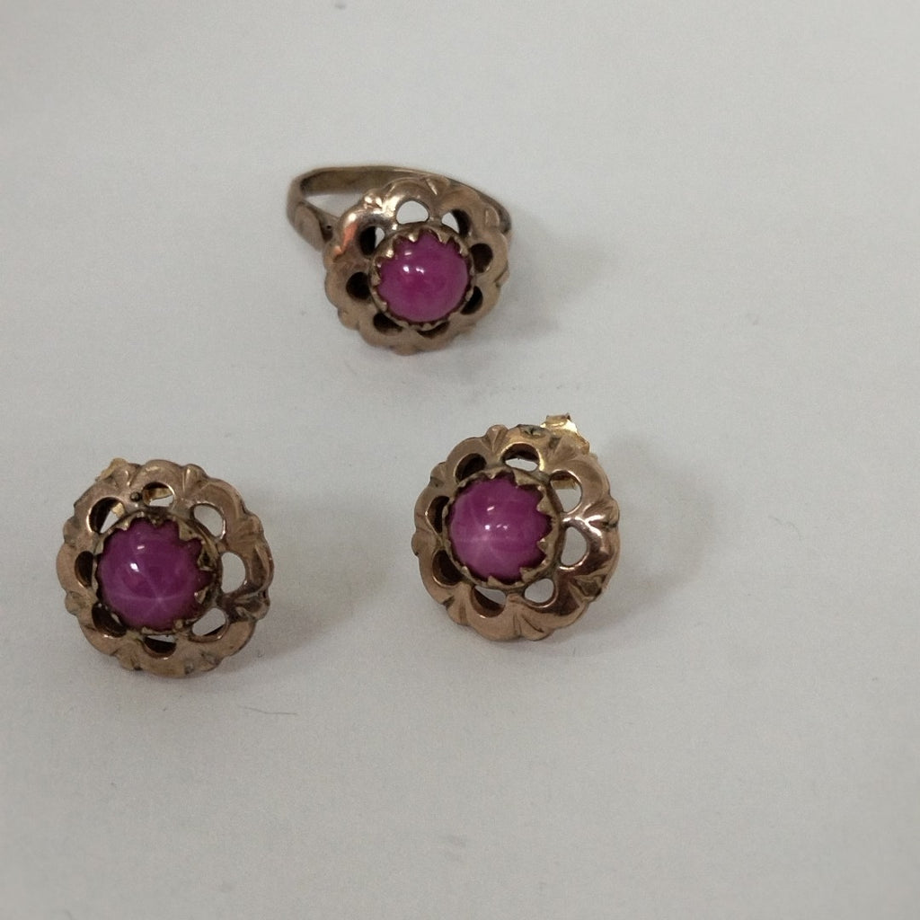 ANILLITO, ARETES PAR ORO 8 K 6.7 GRMS (SEMINUEVO)