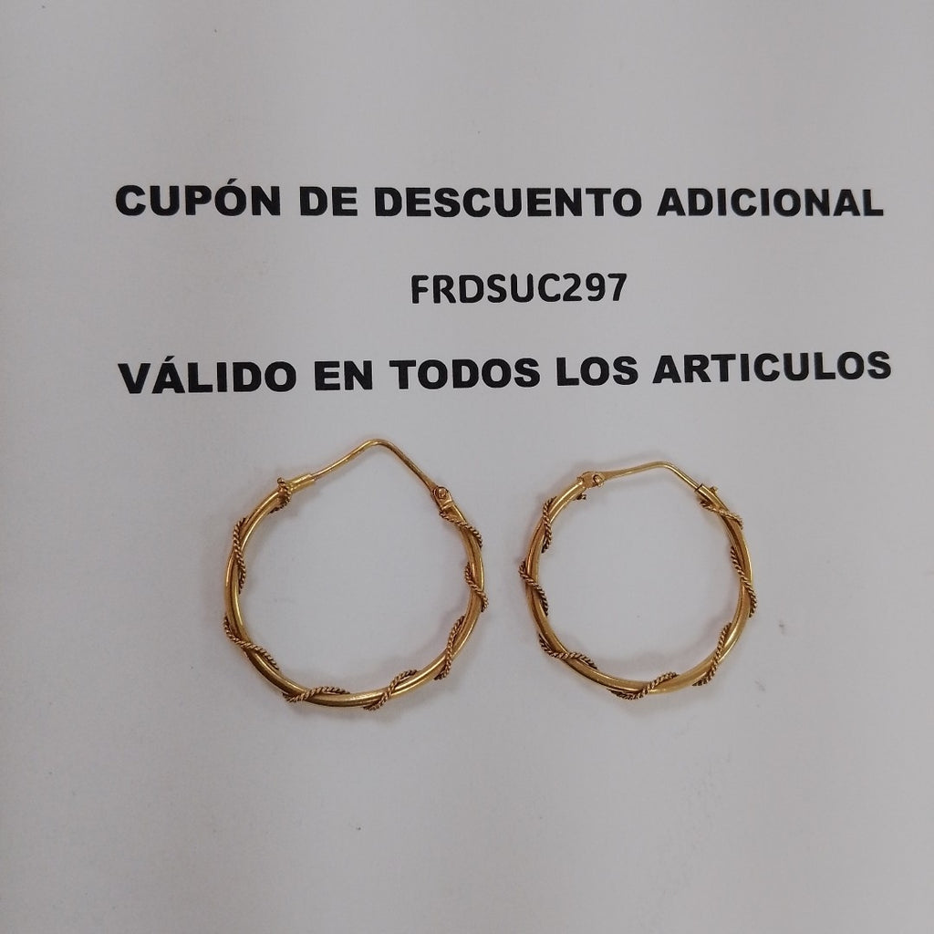 ARRACADAS PAR ORO 14 K 3,40 GRMS (SEMINUEVO)