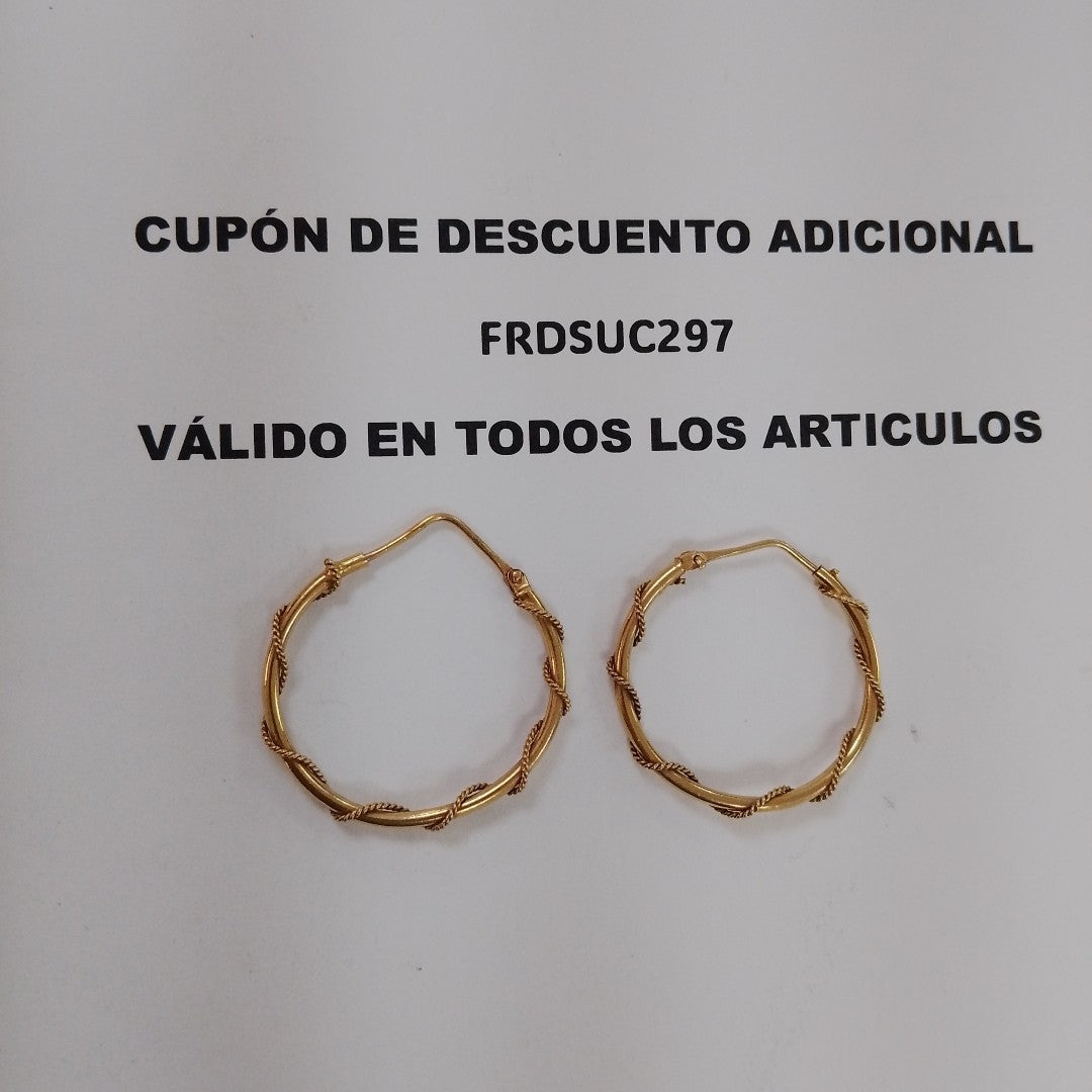 ARRACADAS PAR ORO 14 K 3,40 GRMS (SEMINUEVO)