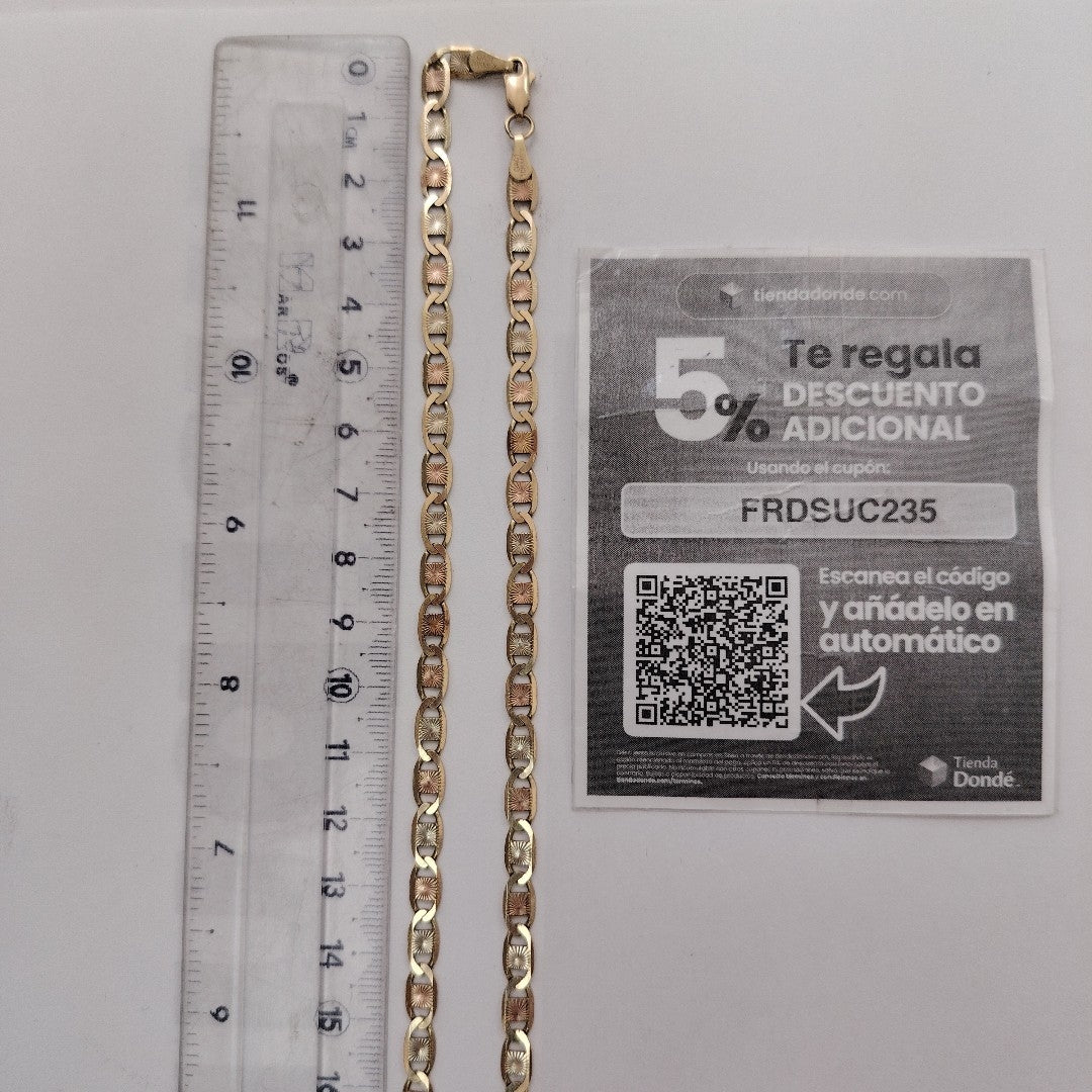CADENA ORO, ORO COMBINADO 10 K 15.9 GRMS (SEMINUEVO)