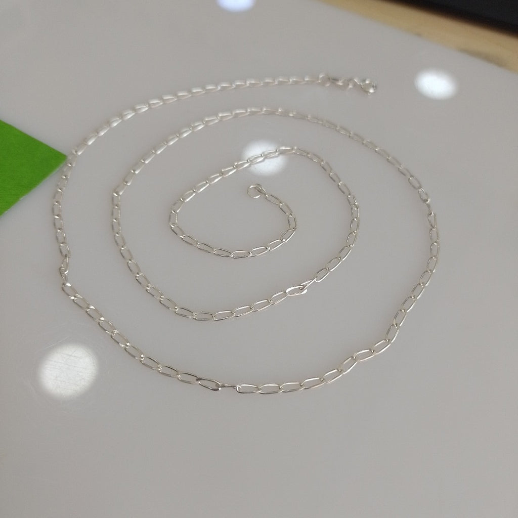 CADENA TEJIDO ESLABONES PLATA .925 55 CM 2.9 GR (NUEVO)