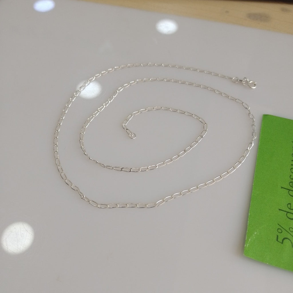 CADENA TEJIDO ESLABONES PLATA .925 55 CM 2.9 GR (NUEVO)