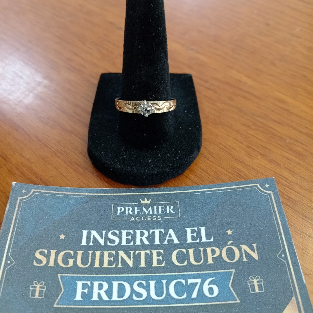 SOLITARIO ORO 14 K 1.8 GRMS (SEMINUEVO)