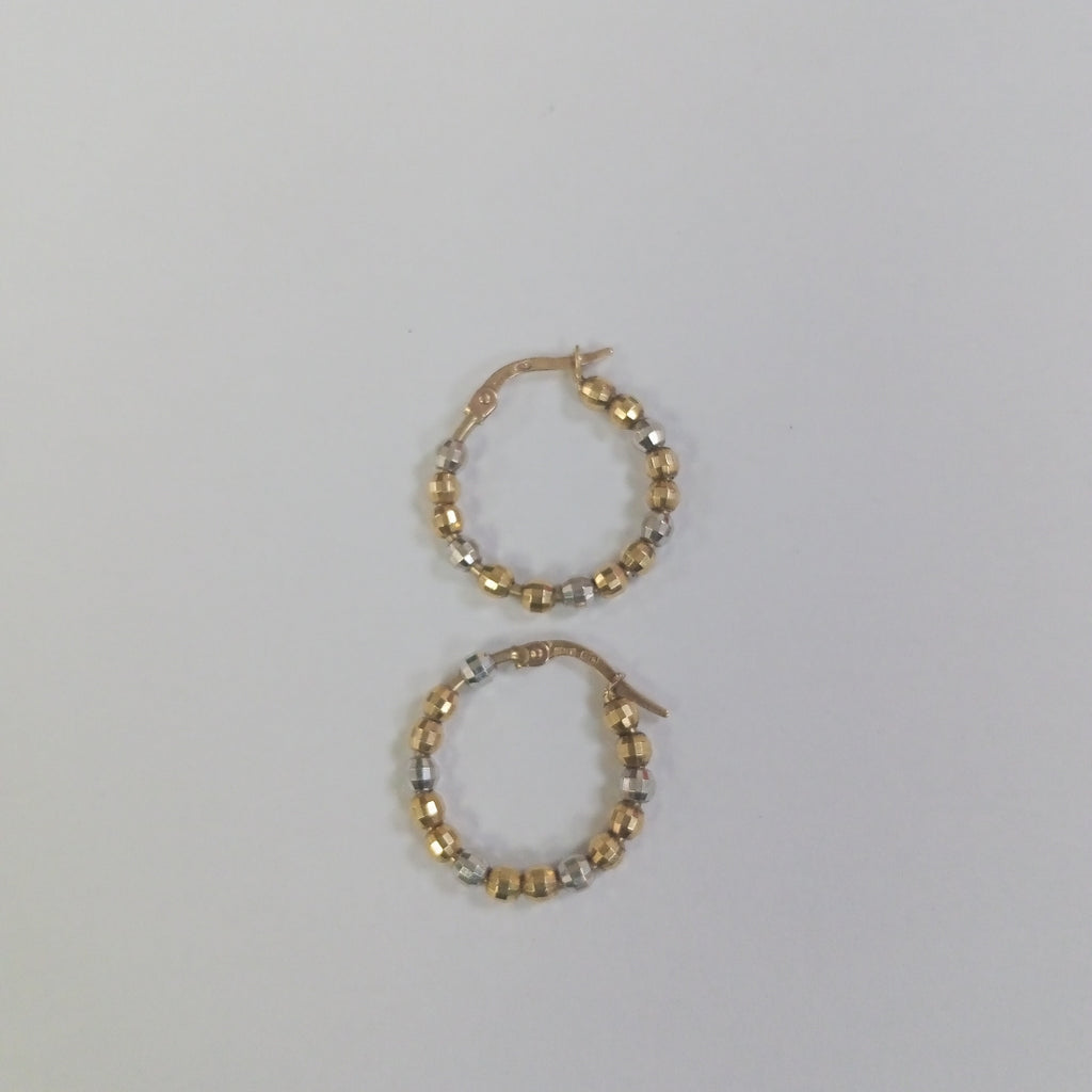 ARRACADAS PAR ORO COMBINADO 14 K 3,30 GRMS (SEMINUEVO)