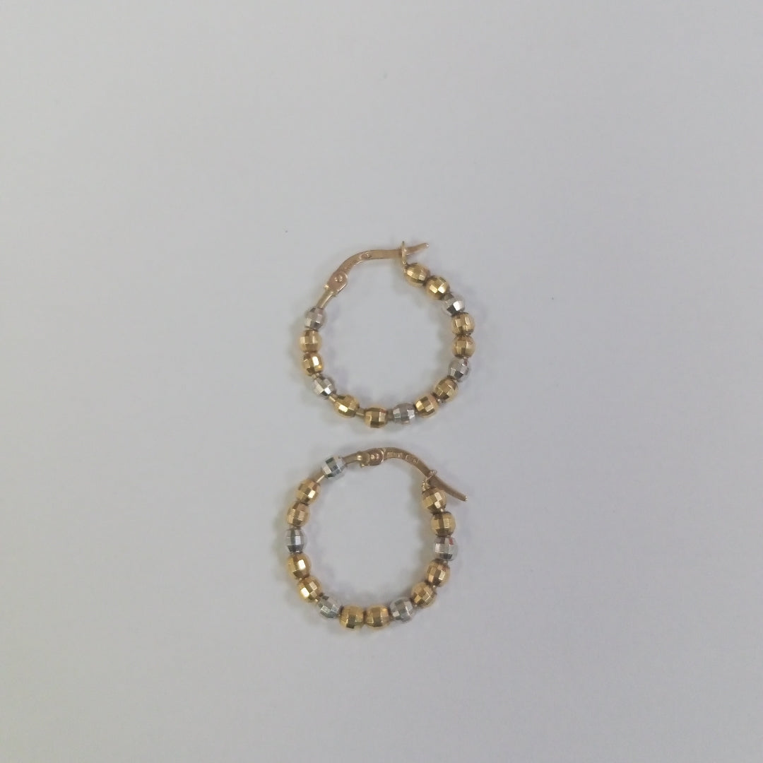 ARRACADAS PAR ORO COMBINADO 14 K 3,30 GRMS (SEMINUEVO)