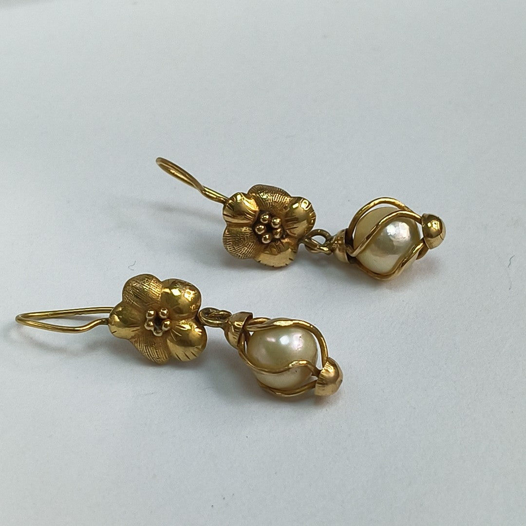 ARETES PAR ORO 14 K 3.9 GRMS (SEMINUEVO)