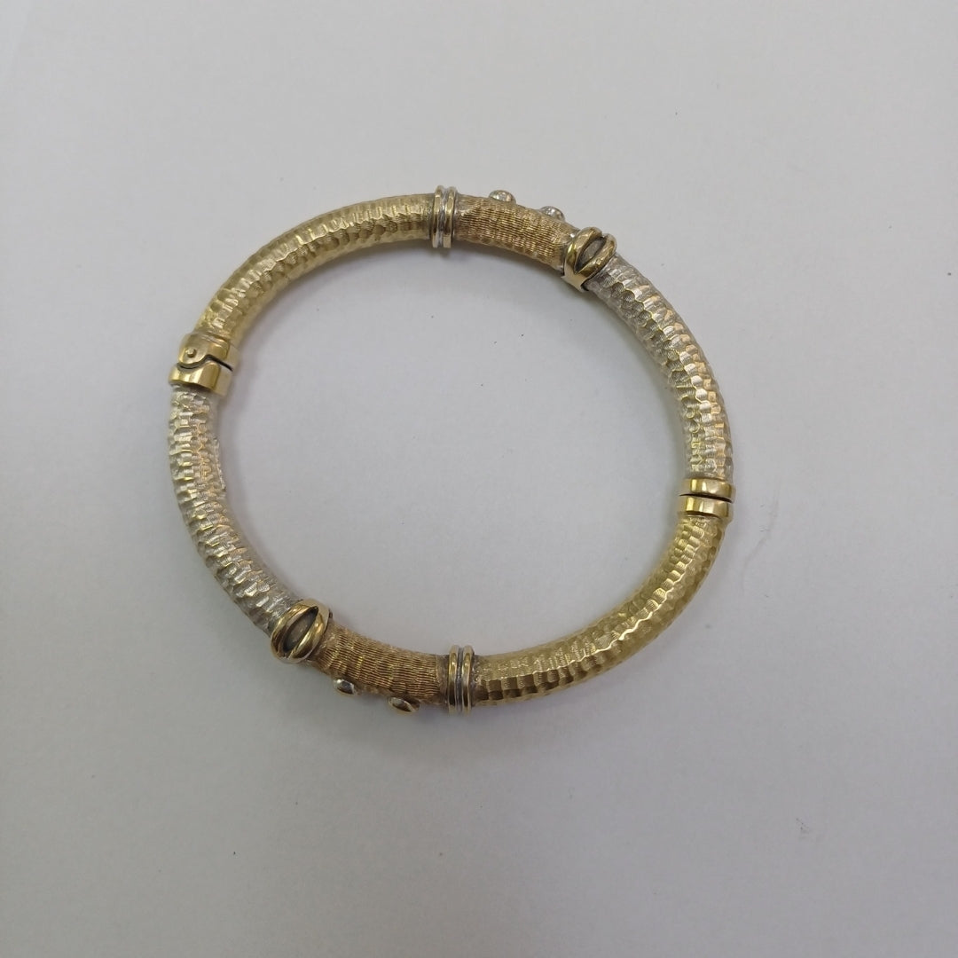 PULSERA RIGIDA ORO,ORO COMBINADO 14 K 15,40 GRMS (SEMINUEVO)