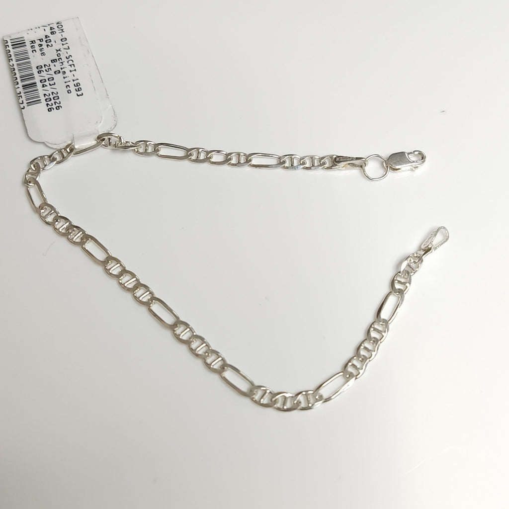 PULSERA TEJIDO 3X1 PLATA .925 16 CM 2.8 GR (NUEVO)