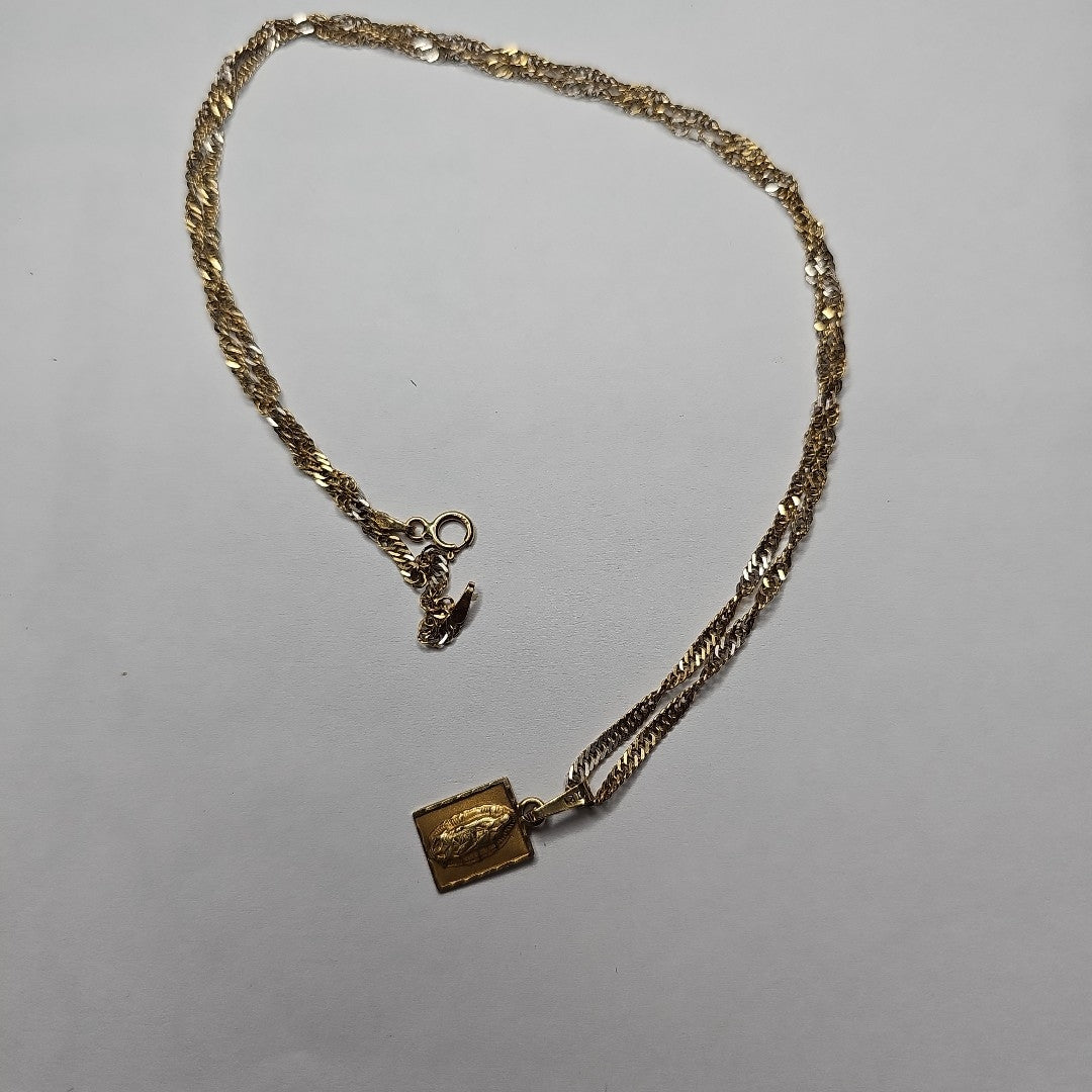 CADENA, DIJE ORO 14 K 5 GRMS (SEMINUEVO)