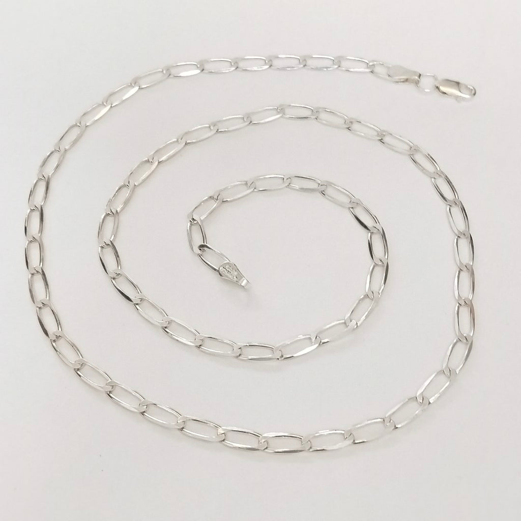 CADENA TEJIDO ESLABONES PLATA .925 55 CM 9.9 GR (NUEVO)