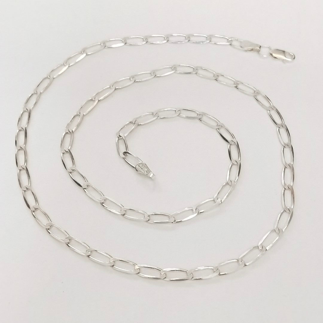 CADENA TEJIDO ESLABONES PLATA .925 55 CM 9.9 GR (NUEVO)