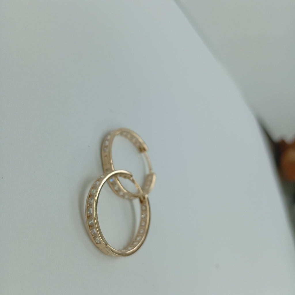 ARRACADAS PAR ORO 14 K 3.4 GRMS (SEMINUEVO)