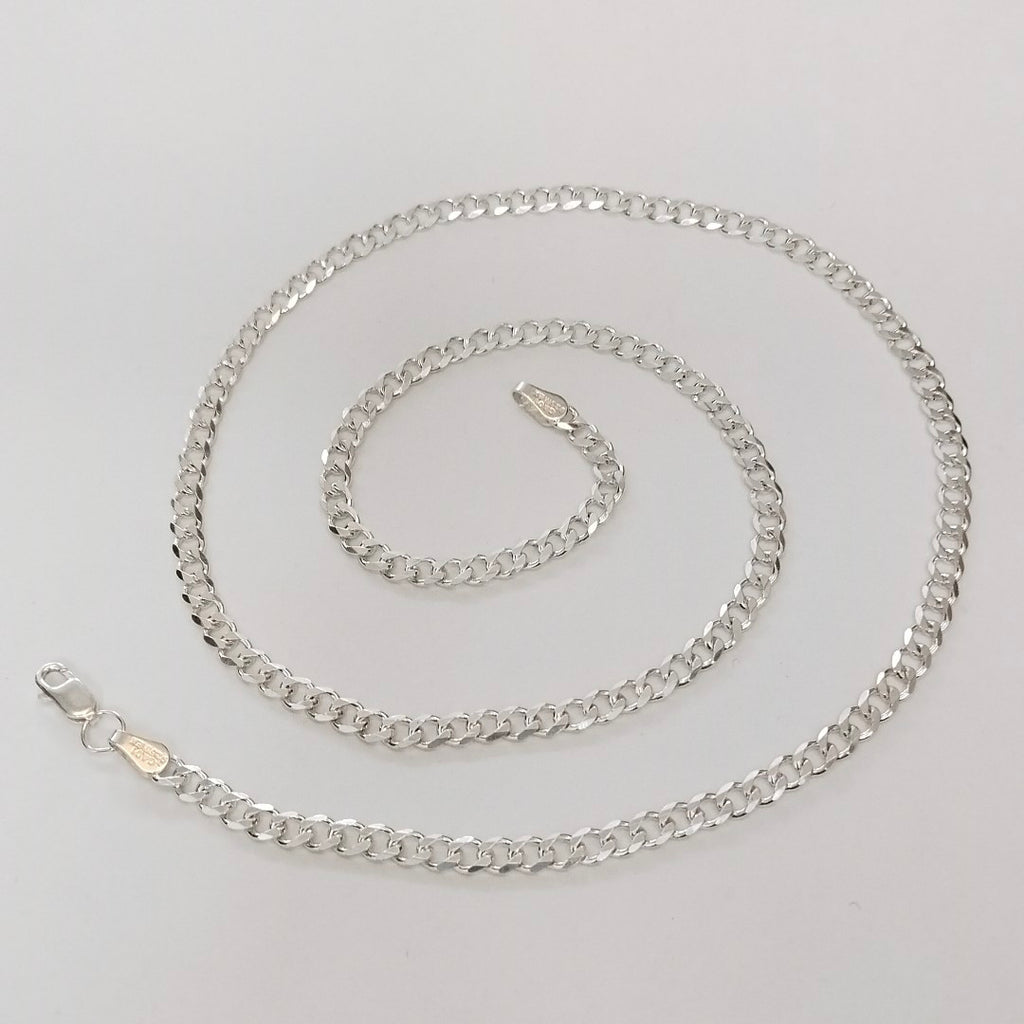 CADENA TEJIDO BARBADO PLATA .925 55 CM 12.9 GR (NUEVO)