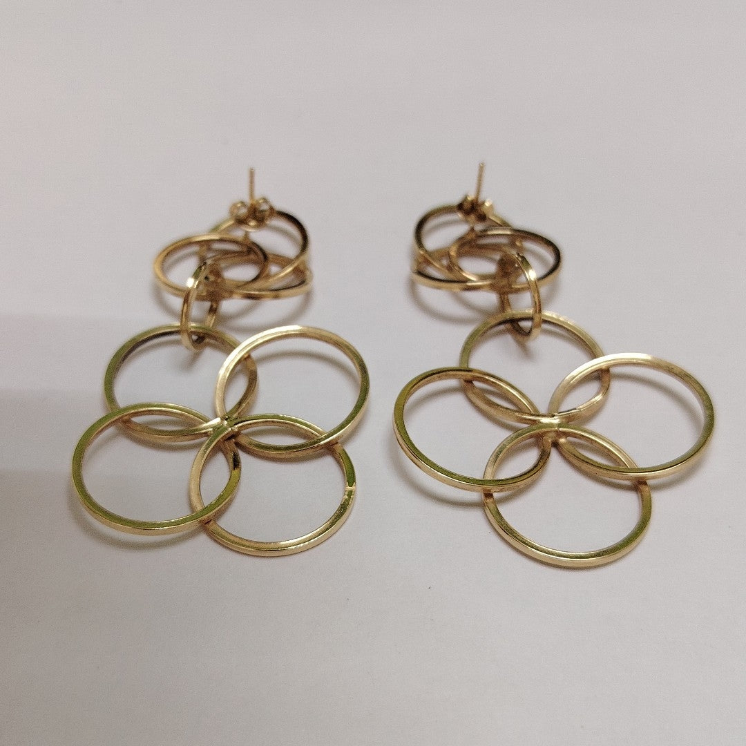 ARETES PAR ORO 14 K 7.3 GRMS (SEMINUEVO)