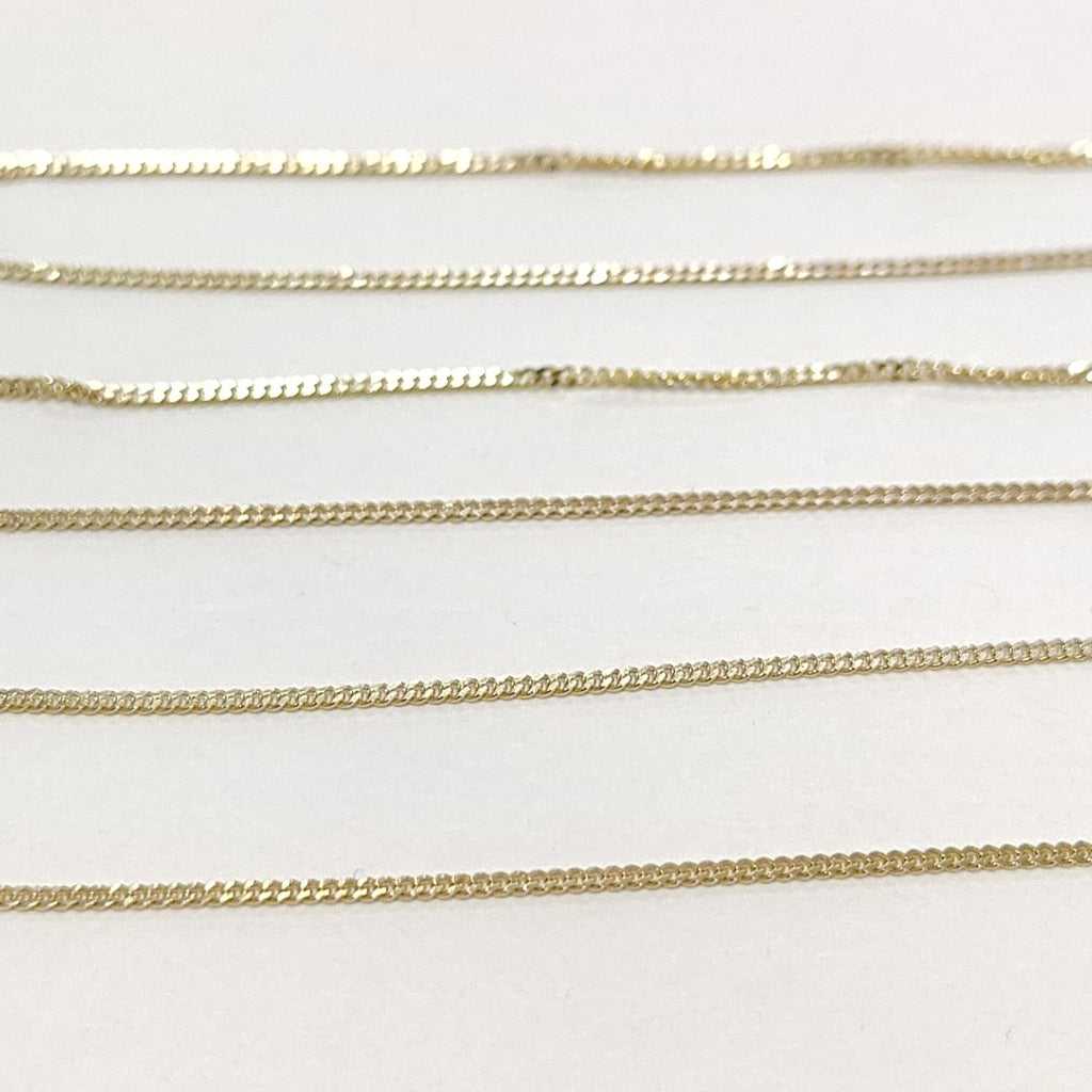 CADENAS TEJIDO BARBADA ORO 10K 50 CM 1.7 GR (NUEVO)