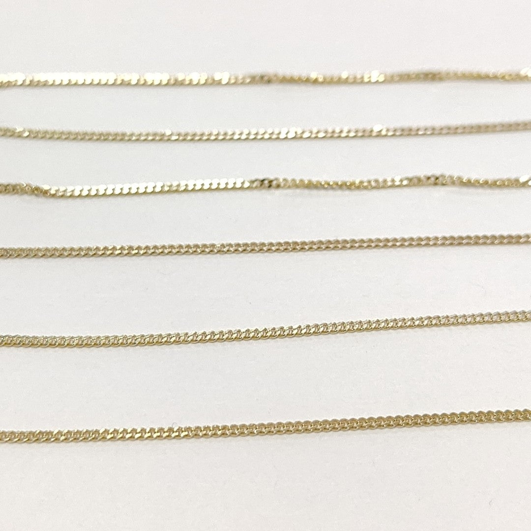 CADENAS TEJIDO BARBADA ORO 10K 50 CM 1.7 GR (NUEVO)