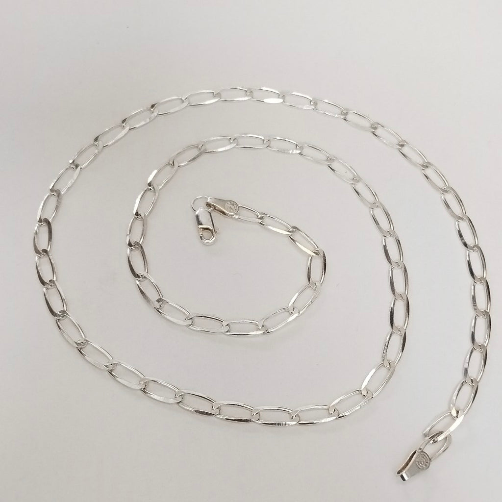 CADENA TEJIDO ESLABONES PLATA .925 55 CM 9.9 GR (NUEVO)