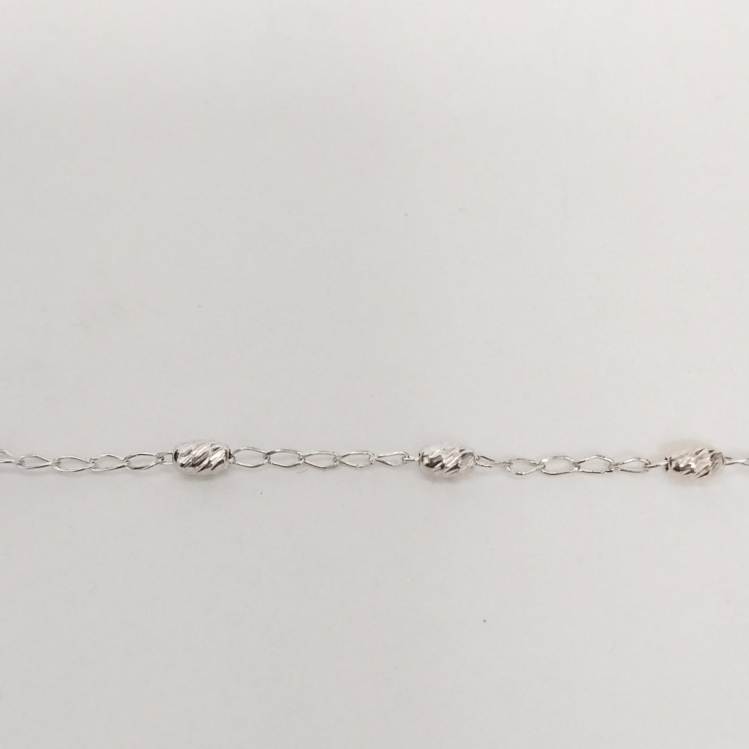 PULSERA TEJIDO TEJIDO ESPECIAL PLATA .925 18 CM 1.6 GR (NUEVO)