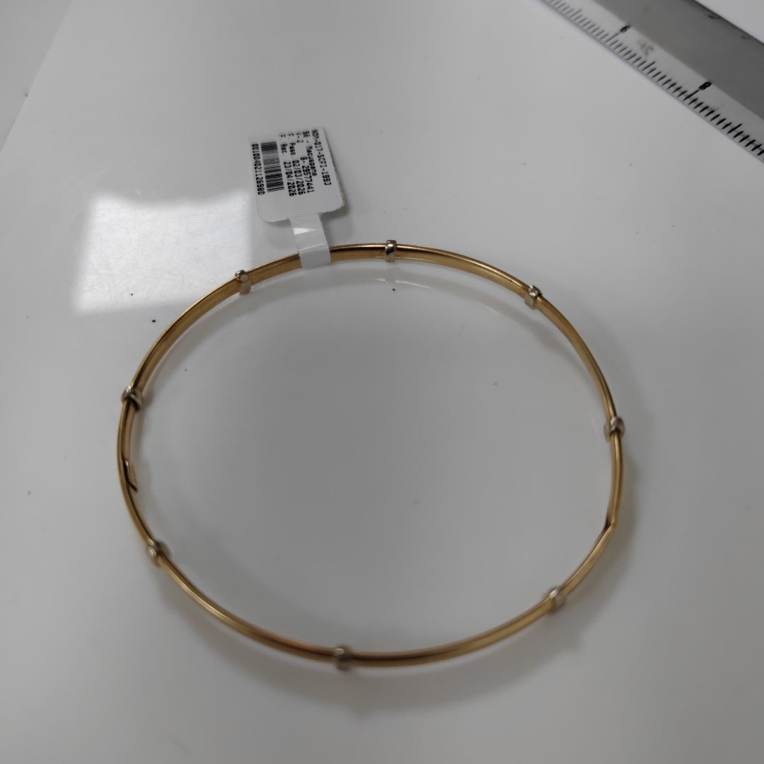 PULSERA RIGIDA ORO,RODIADO 14 K 5,40 GRMS (SEMINUEVO)