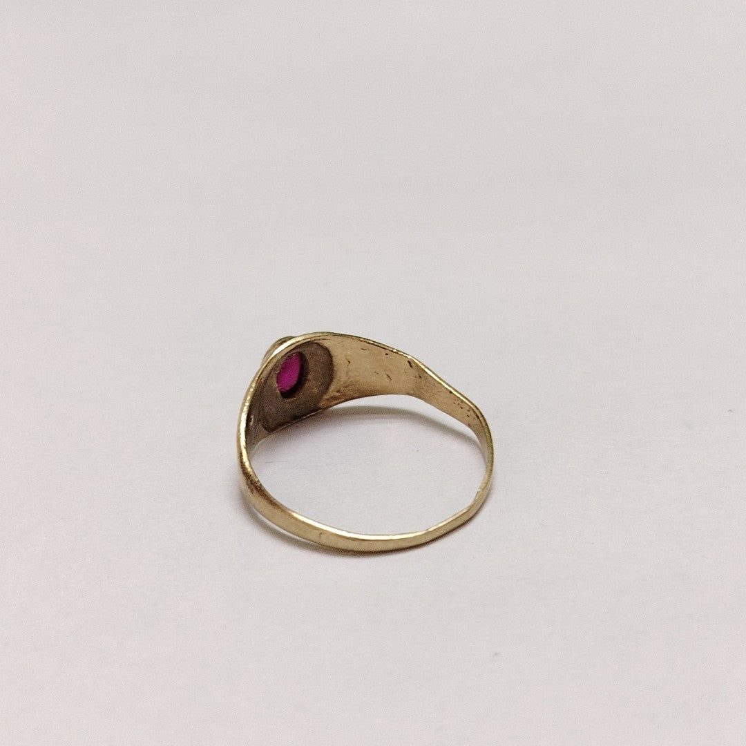 ANILLO DE GRADUACIÓN ORO 10 K 1 GRMS (SEMINUEVO)