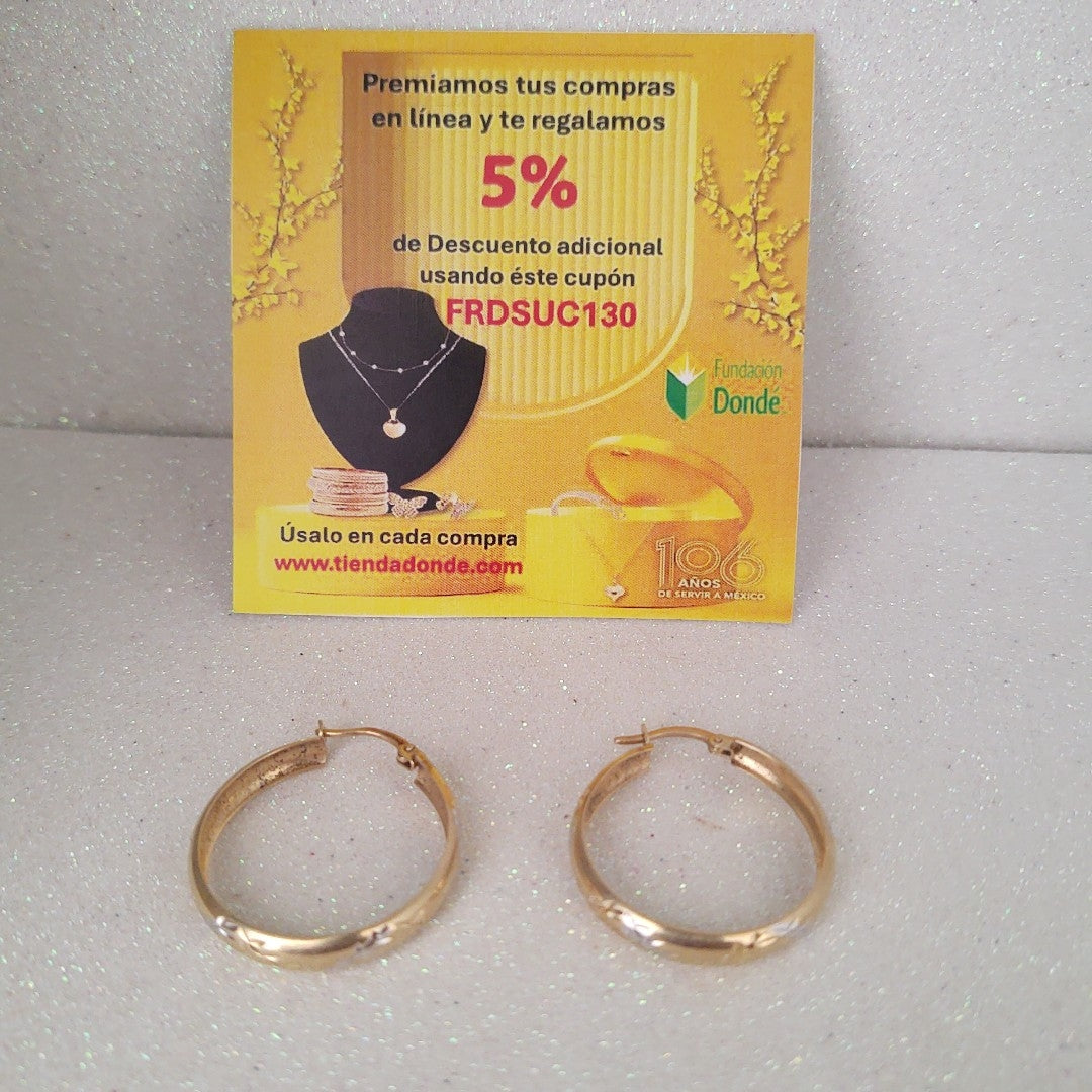 ARRACADAS PAR ORO 14 K 2.8 GRMS (SEMINUEVO)