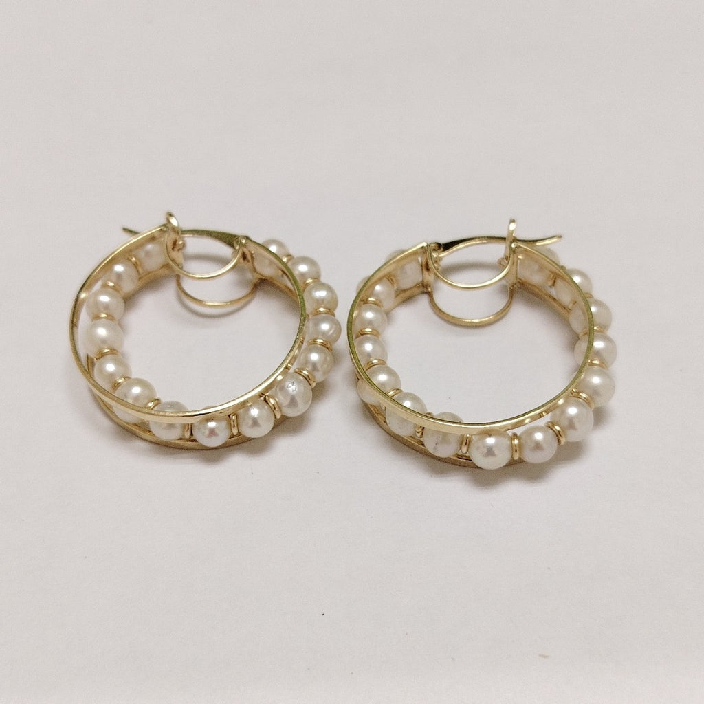 ARRACADAS PAR ORO 14 K 11.4 GRMS (SEMINUEVO)