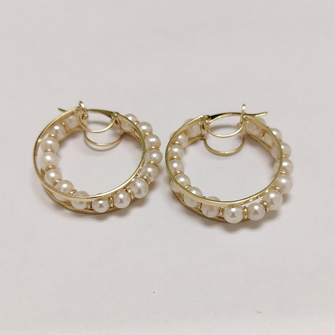 ARRACADAS PAR ORO 14 K 11.4 GRMS (SEMINUEVO)