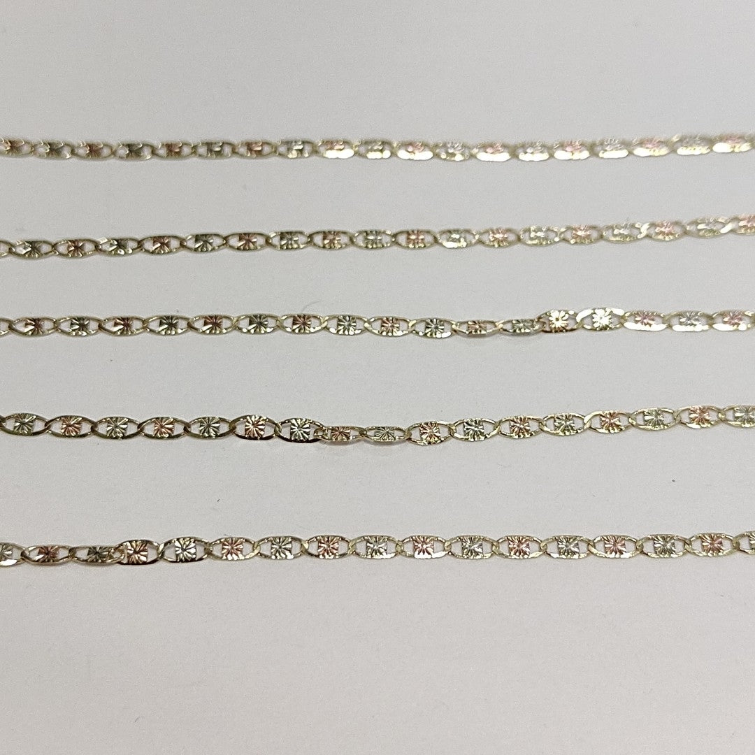 CADENAS TEJIDO GUCHI ORO 10K 55 CM 2.7 GR (NUEVO)