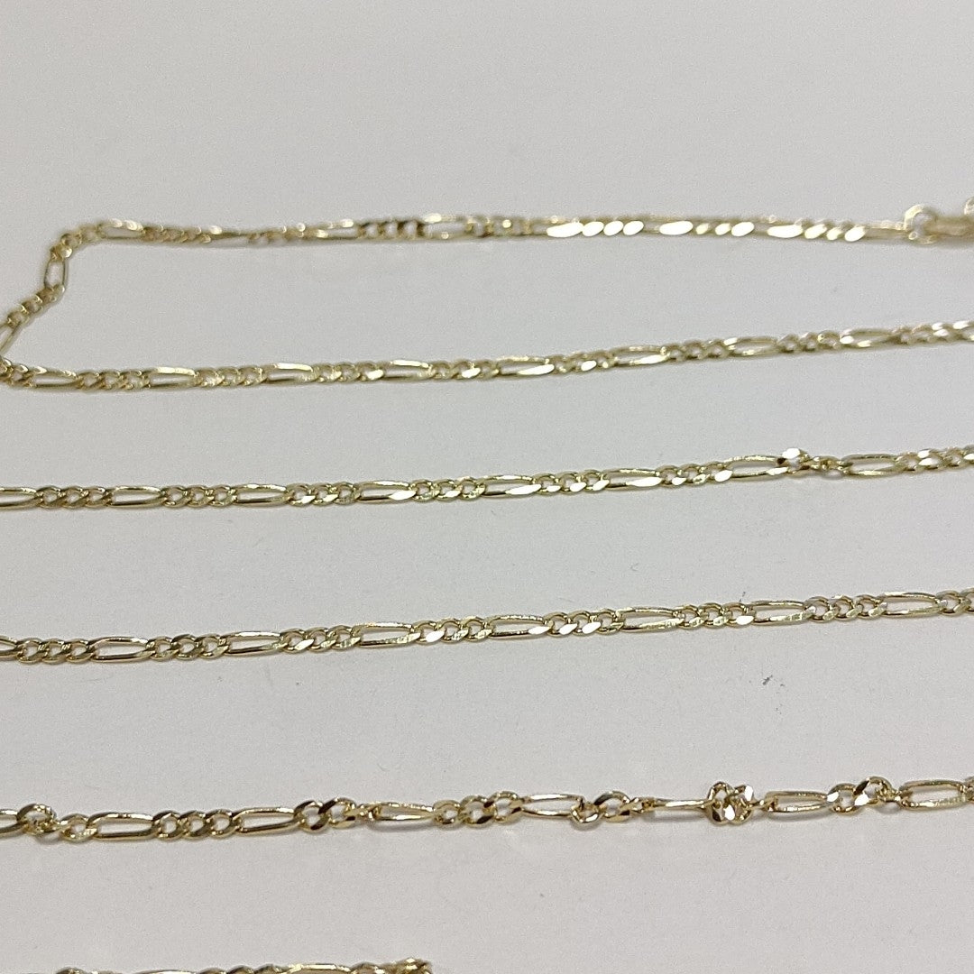 CADENAS TEJIDO 3X1 ORO 10K 55 CM 3.2 GR (NUEVO)