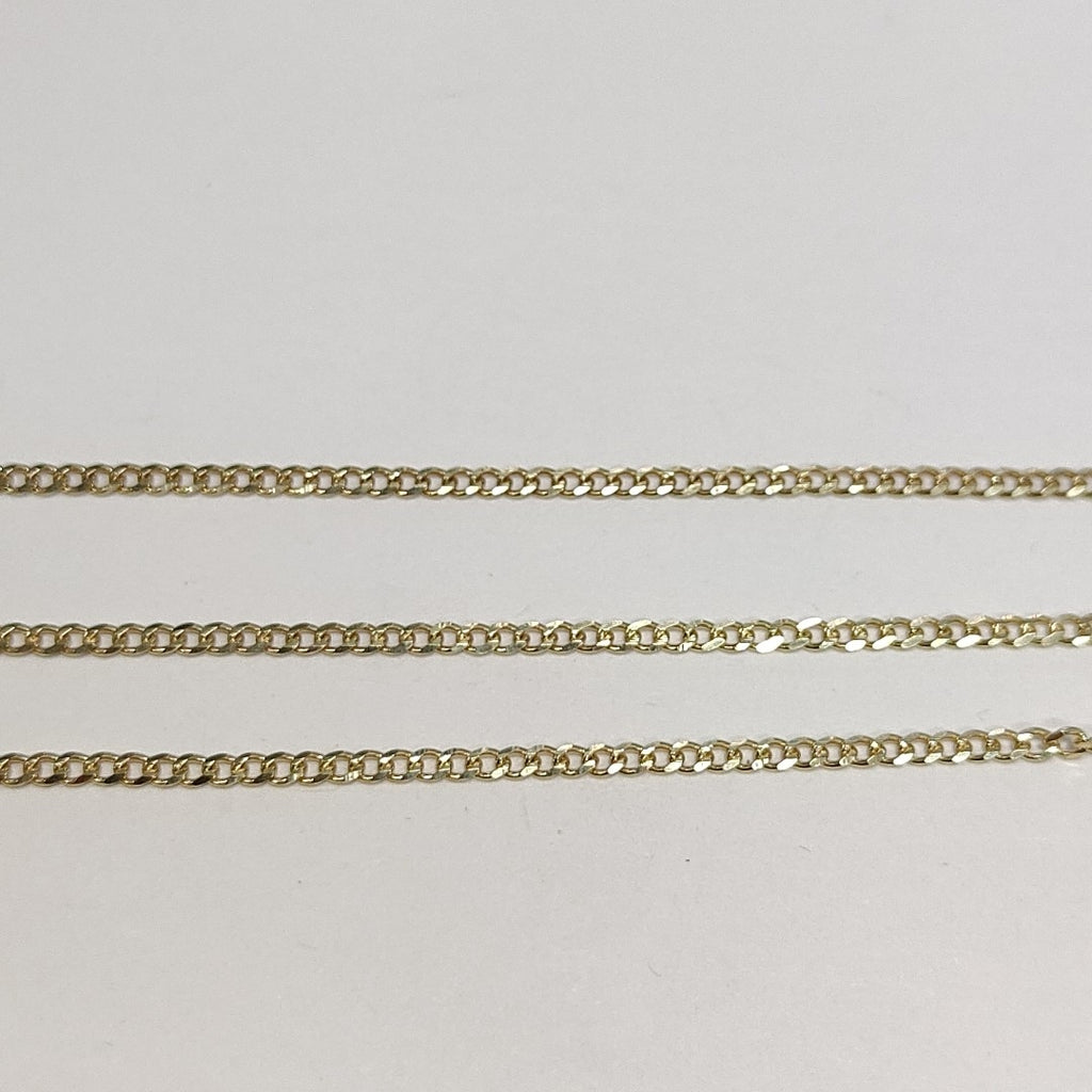 CADENAS TEJIDO BARBADA ORO 10K 55 CM 3.8 GR (NUEVO)