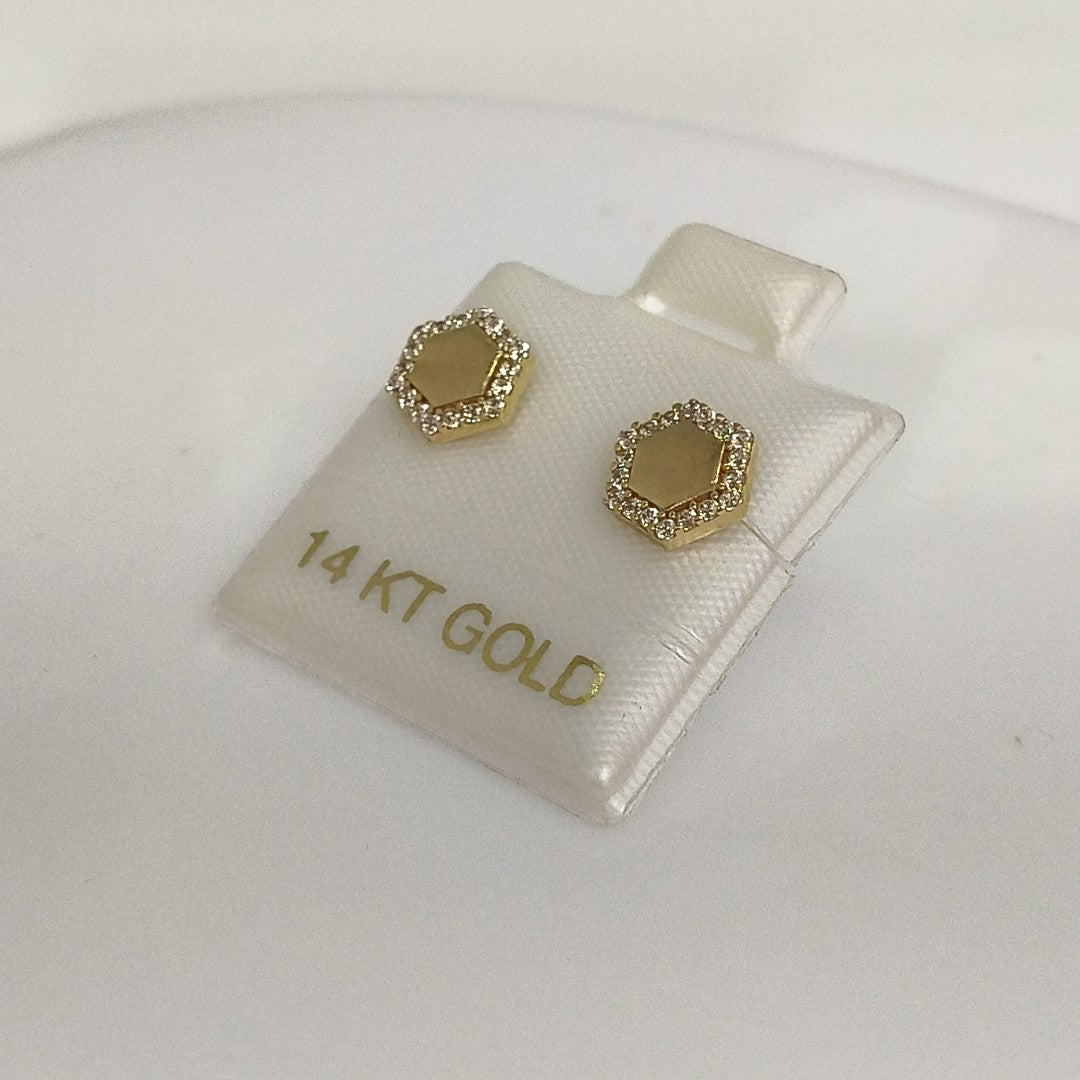 BROQUELES ORO 14K 1.1 (NUEVO)