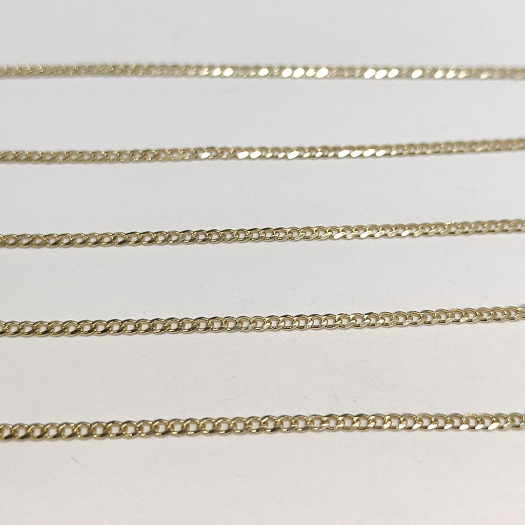 CADENAS TEJIDO BARBADA ORO 10K 55 CM 3.9 GR (NUEVO)