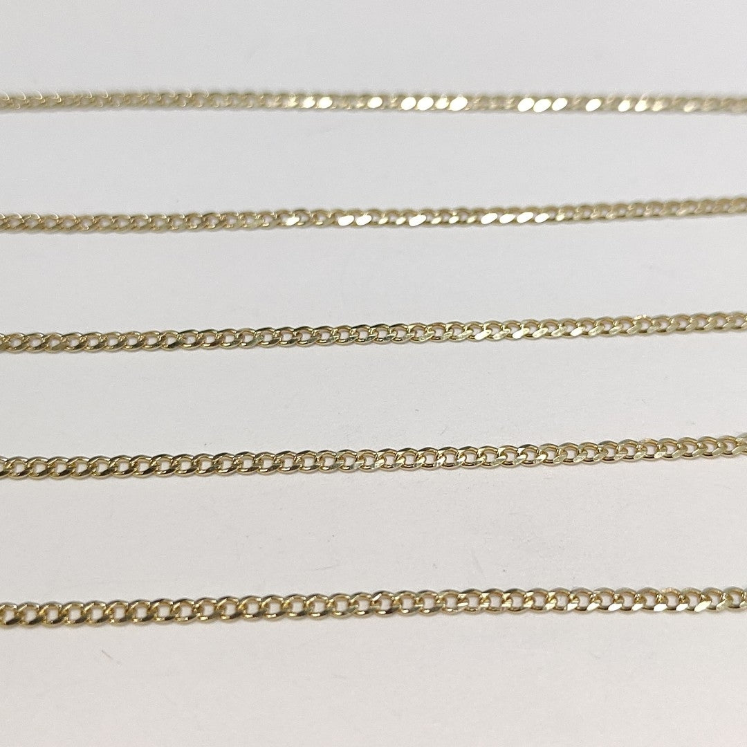 CADENAS TEJIDO BARBADA ORO 10K 55 CM 3.9 GR (NUEVO)