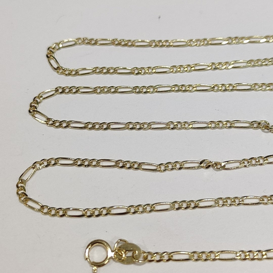 CADENAS TEJIDO 3X1 ORO 10K 55 CM 3.2 GR (NUEVO)