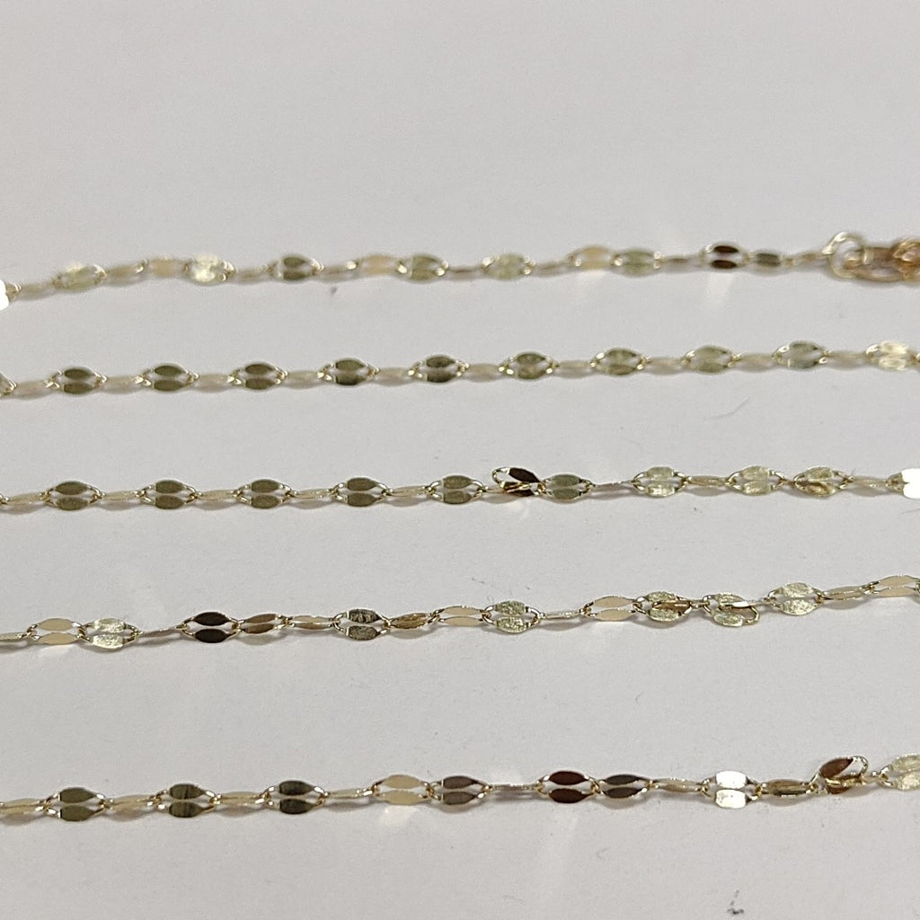 CADENAS TEJIDO ESPECIAL ORO 10K 40 A 45 CM 1 GR (NUEVO)