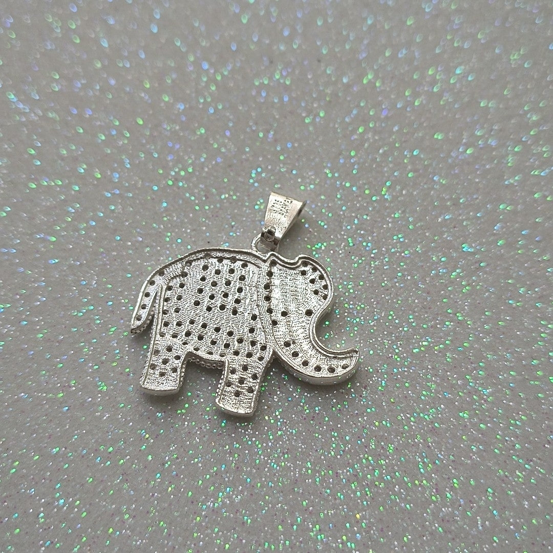 DIJE ELEFANTE C/CIRCONIAS PLATA .925 5.3 GR (NUEVO)