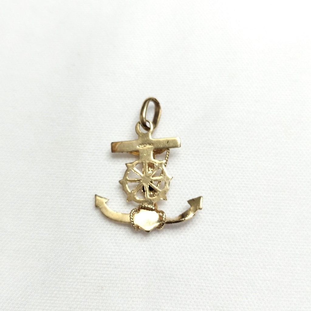 CRISTO EN ANCLA ORO 14 K 2 GRMS (SEMINUEVO)