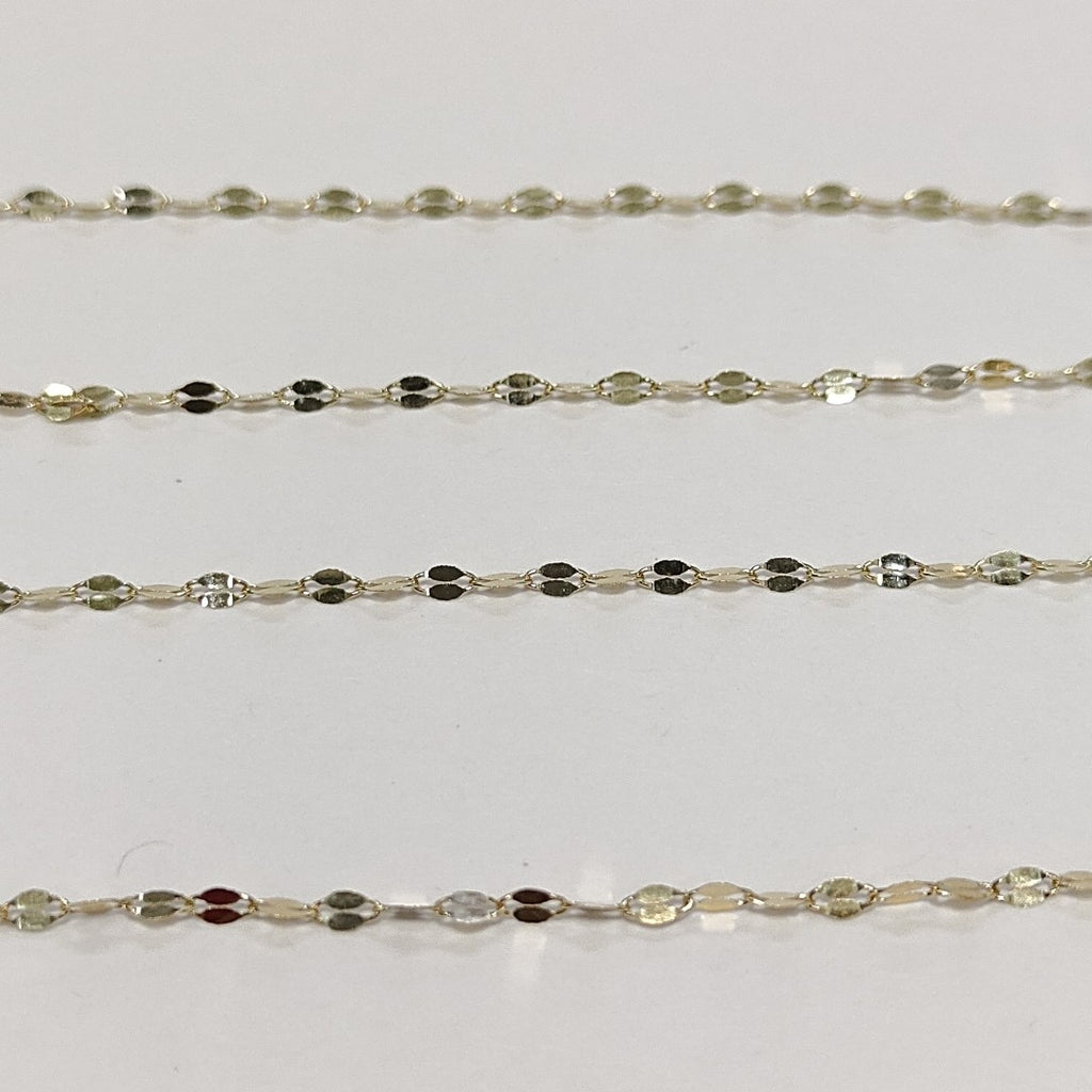 CADENAS TEJIDO ESPECIAL ORO 10K 50 CM 1 GR (NUEVO)