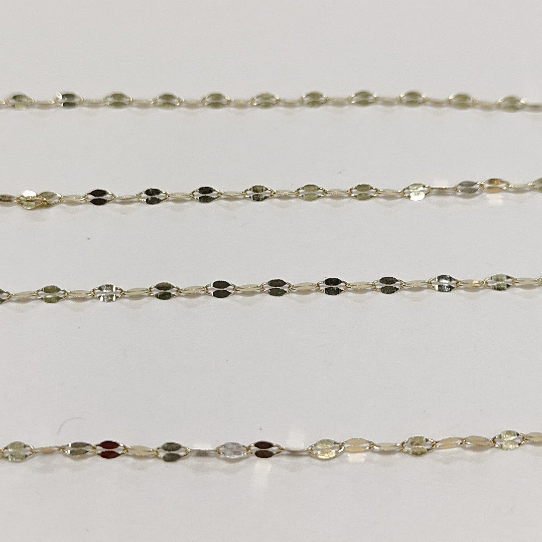 CADENAS TEJIDO ESPECIAL ORO 10K 50 CM 1 GR (NUEVO)