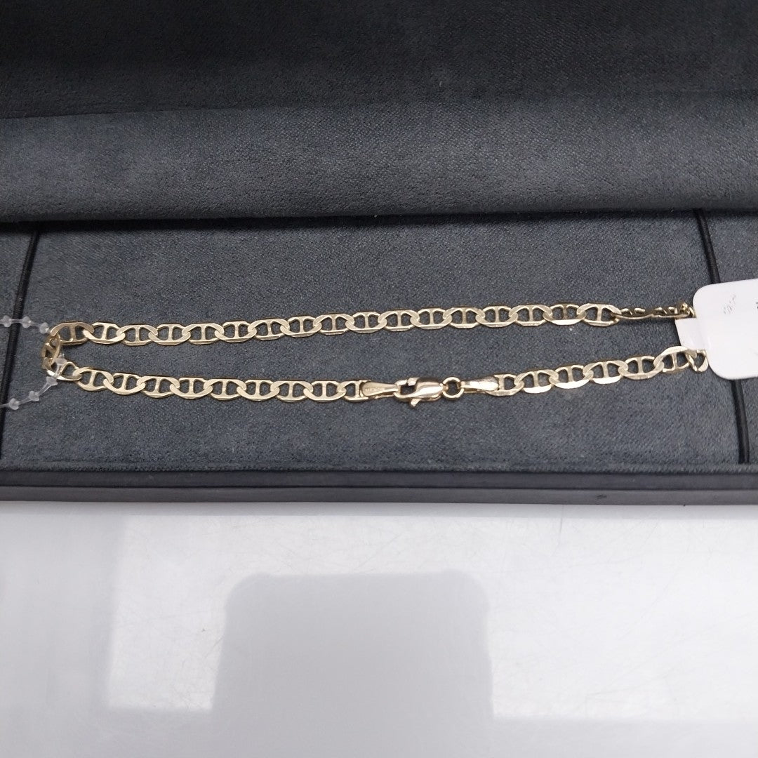 PULSERAS TEJIDO MARINERA ORO 14K 21 CM 3.4 GR (NUEVO)