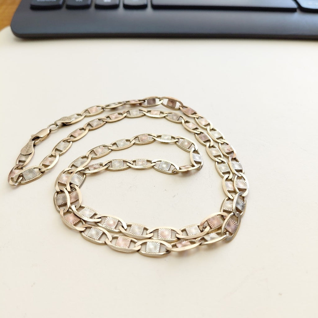 CADENA ORO COMBINADO 10 K 23.4 GRMS (SEMINUEVO)
