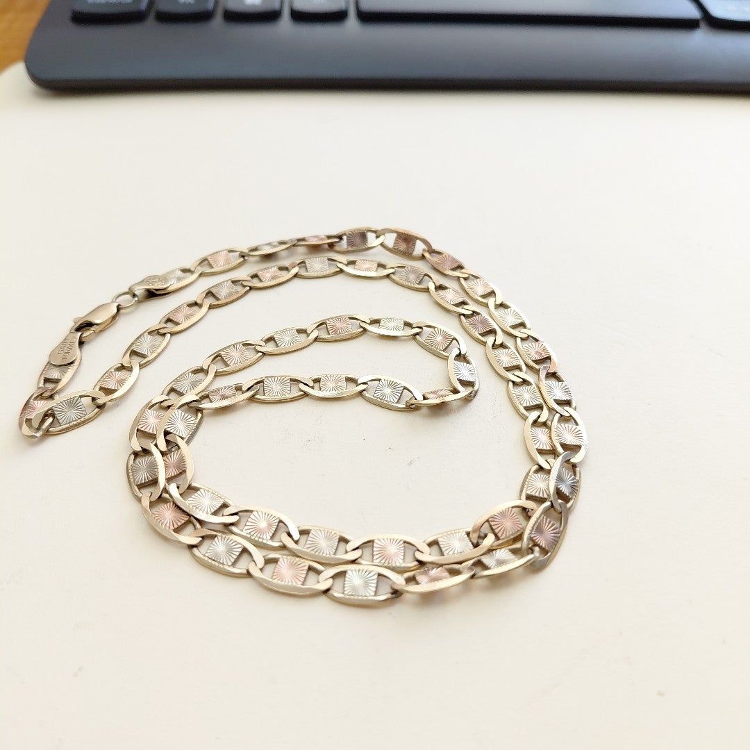 CADENA ORO COMBINADO 10 K 23.4 GRMS (SEMINUEVO)