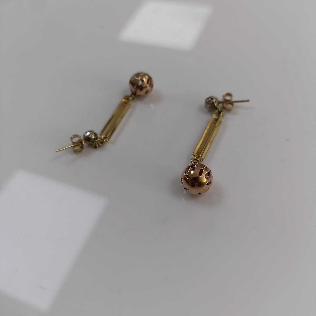 ARETES PAR ORO 14 K 3,80 GRMS (SEMINUEVO)