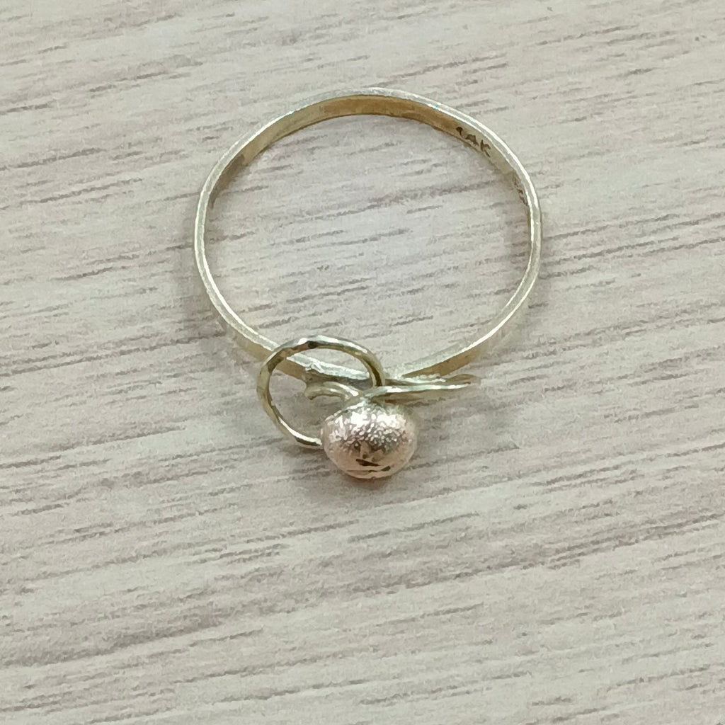 ANILLITO ORO COMBINADO 14 K 1,30 GRMS (SEMINUEVO)