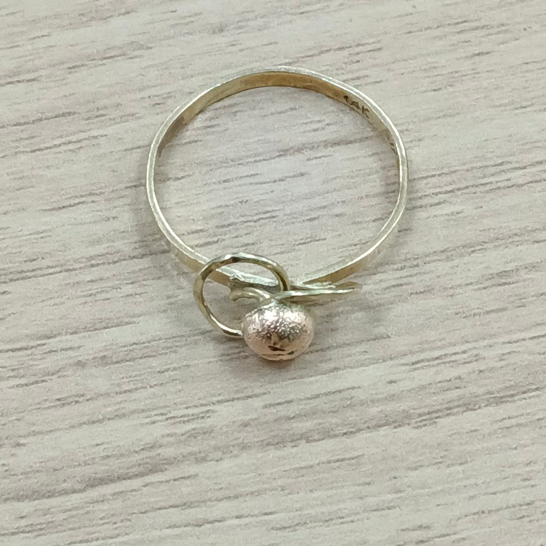 ANILLITO ORO COMBINADO 14 K 1,30 GRMS (SEMINUEVO)
