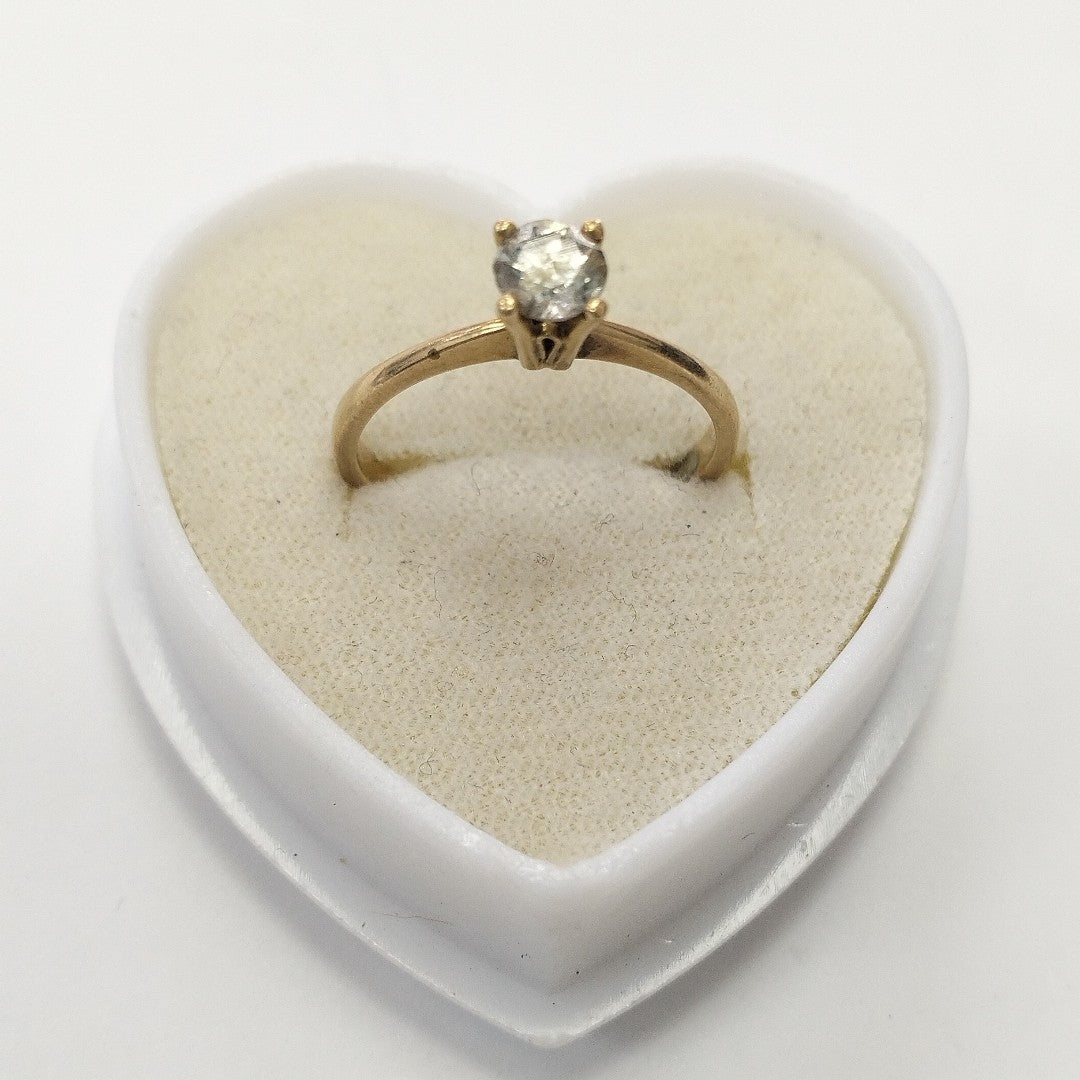 ANILLITO, SOLITARIO ORO 18 K 2.1 GRMS (SEMINUEVO)