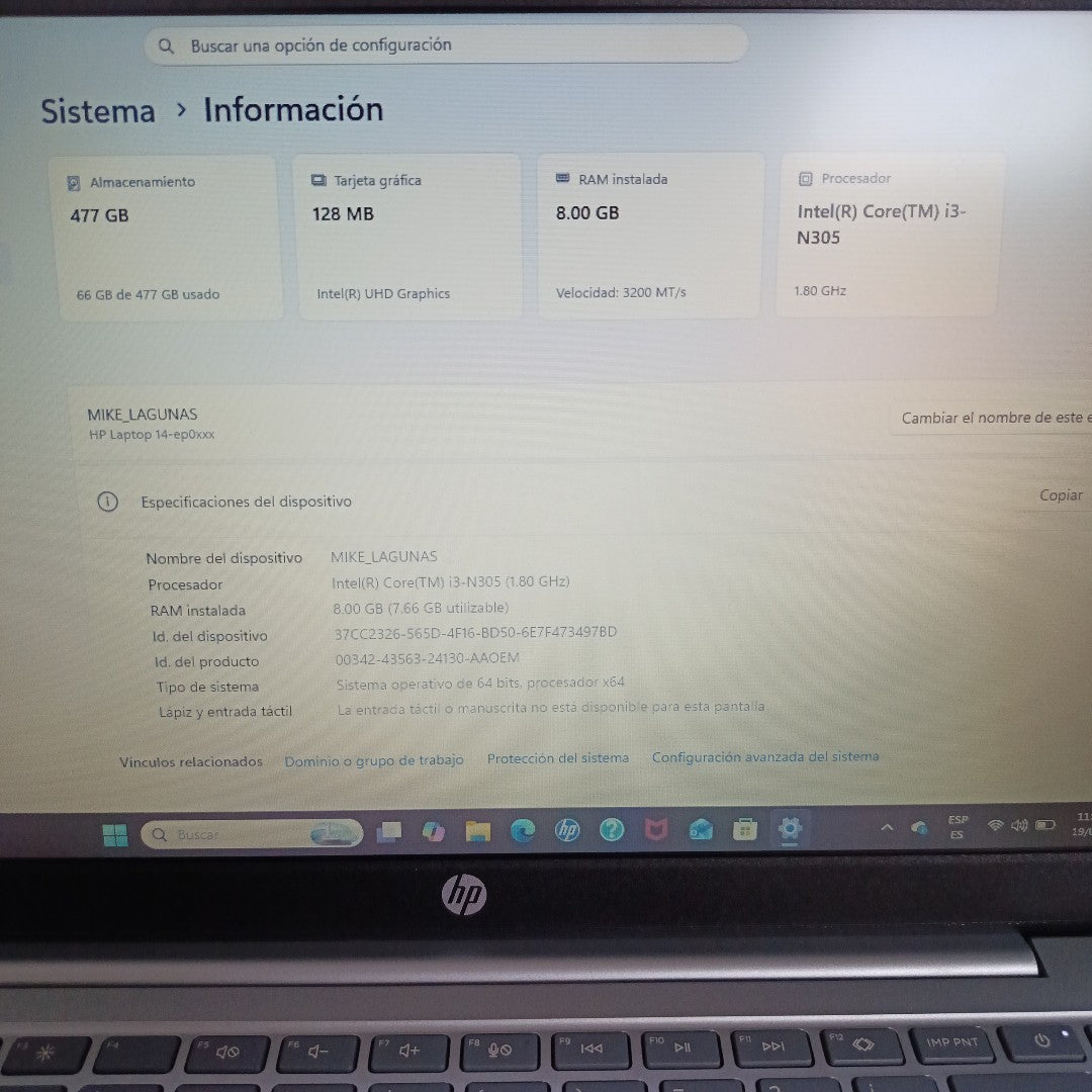 LAPTOP HP 14-EP0230LA (2025) 512 GB SSD 8 GB RAM (SEMINUEVO)
